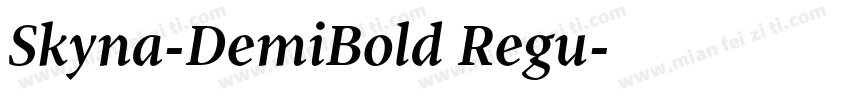 Skyna-DemiBold Regu字体转换